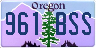 OR license plate 961BSS