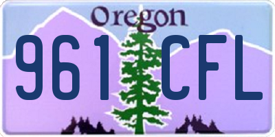 OR license plate 961CFL