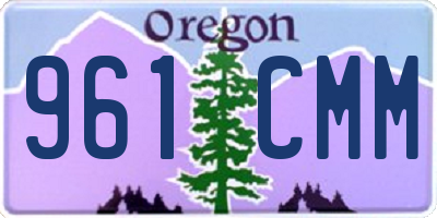 OR license plate 961CMM
