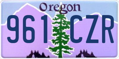 OR license plate 961CZR