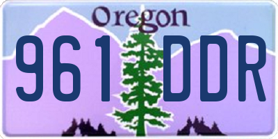 OR license plate 961DDR