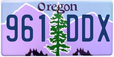 OR license plate 961DDX