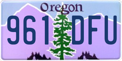 OR license plate 961DFU