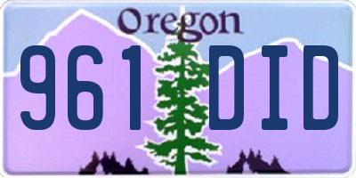 OR license plate 961DID