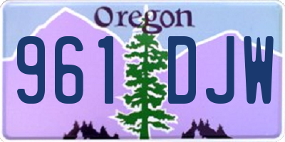 OR license plate 961DJW