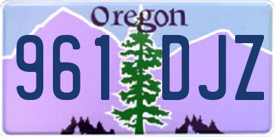 OR license plate 961DJZ