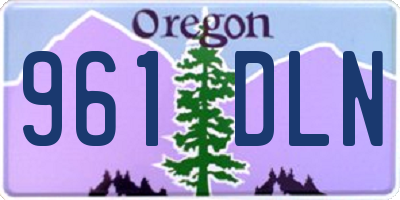 OR license plate 961DLN