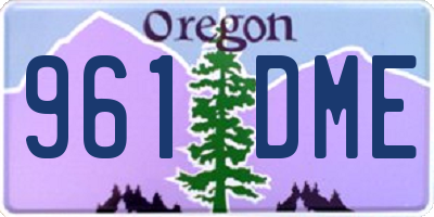 OR license plate 961DME