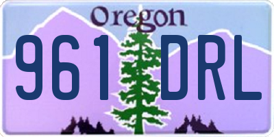 OR license plate 961DRL
