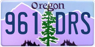 OR license plate 961DRS