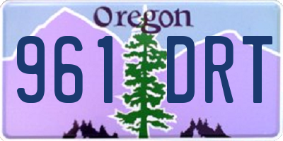 OR license plate 961DRT