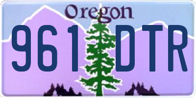 OR license plate 961DTR