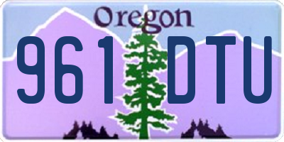 OR license plate 961DTU