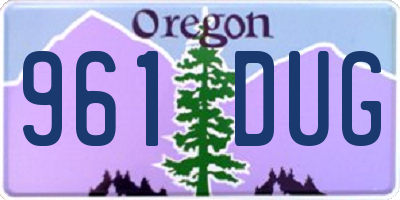 OR license plate 961DUG