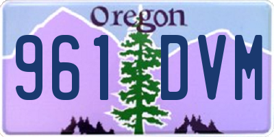 OR license plate 961DVM