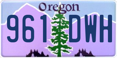 OR license plate 961DWH