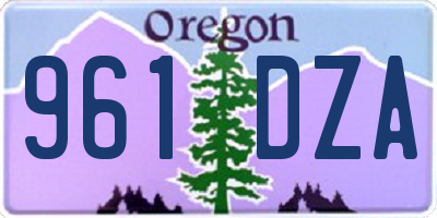 OR license plate 961DZA