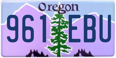OR license plate 961EBU