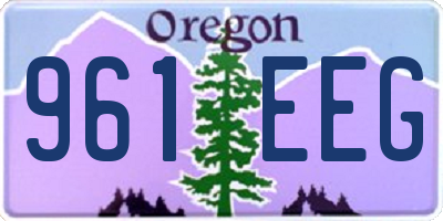 OR license plate 961EEG