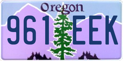 OR license plate 961EEK