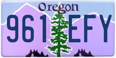 OR license plate 961EFY