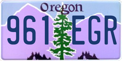 OR license plate 961EGR
