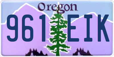 OR license plate 961EIK