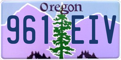 OR license plate 961EIV