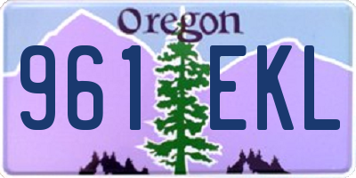 OR license plate 961EKL