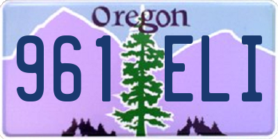 OR license plate 961ELI