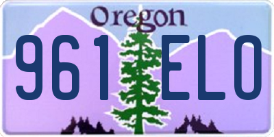 OR license plate 961ELO