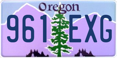 OR license plate 961EXG