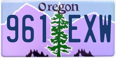 OR license plate 961EXW