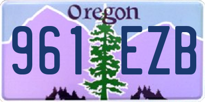 OR license plate 961EZB