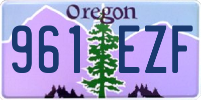 OR license plate 961EZF