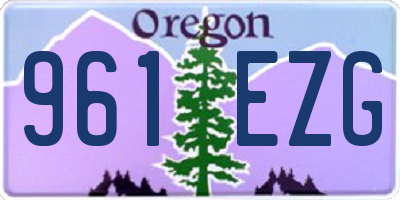 OR license plate 961EZG