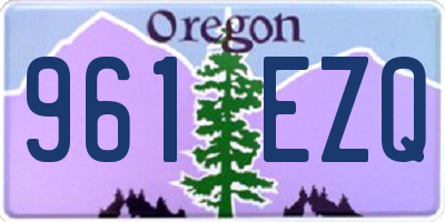 OR license plate 961EZQ