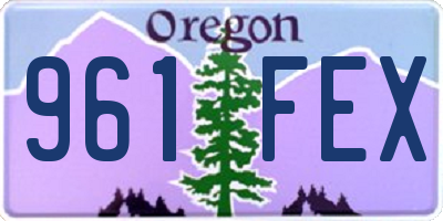 OR license plate 961FEX