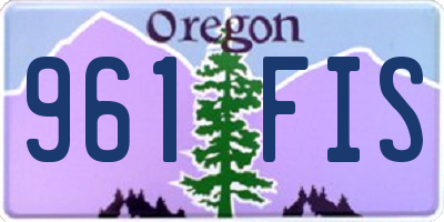 OR license plate 961FIS