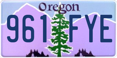 OR license plate 961FYE