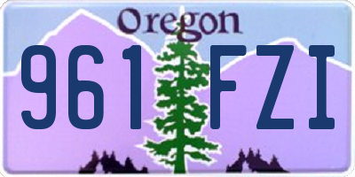 OR license plate 961FZI