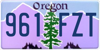 OR license plate 961FZT