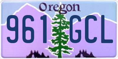 OR license plate 961GCL