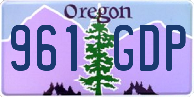 OR license plate 961GDP