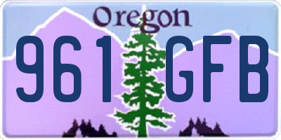 OR license plate 961GFB