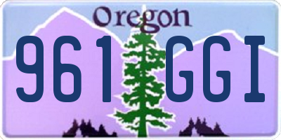 OR license plate 961GGI