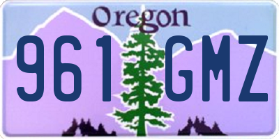 OR license plate 961GMZ