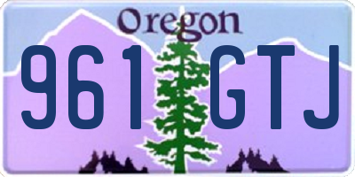 OR license plate 961GTJ