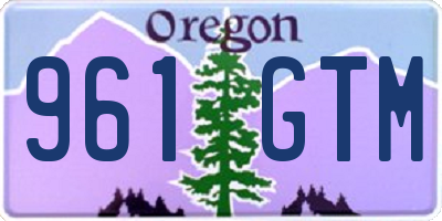 OR license plate 961GTM