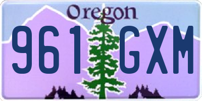 OR license plate 961GXM